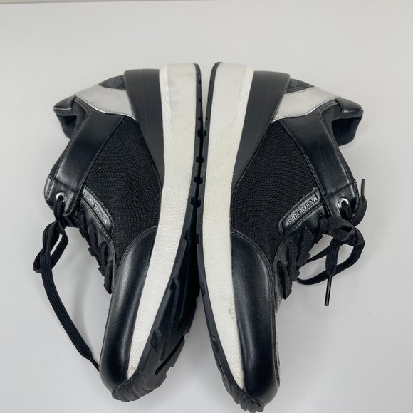 Michael Kors Black Silver Tennis Shoes Sneakers - Picture 9 of 10